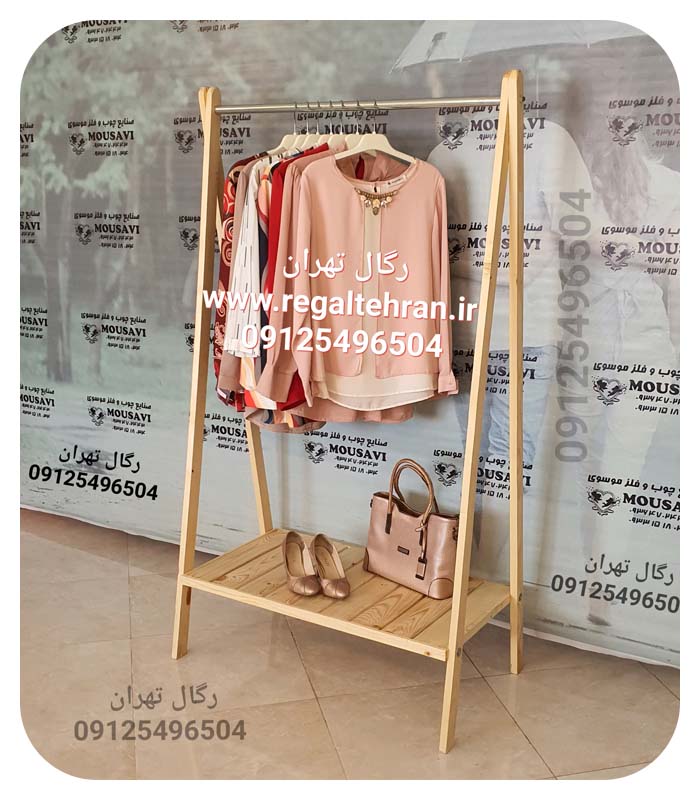 رگال لباس تمام چوب روسی مدل T2 رنگ خام چوب